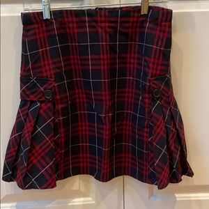 Lands End Girls Plaid skirt